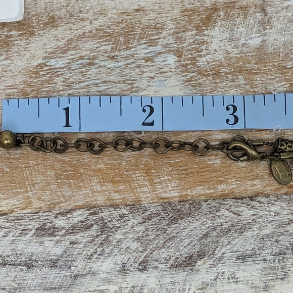 Chico's Retired Bronze/Red Crystal and Rhinestone Necklace/Bracelet Set - Picture 8 of 9